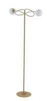 Gem&uuml;tliche Stehlampe Gold Metall Glas blendarm 166 cm