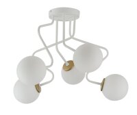 Gro&szlig;e Deckenlampe Glas Metall blendarm G9 B:53 cm