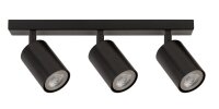 Schwarzer Deckenspot Metall GU10 38 cm klein flexibel