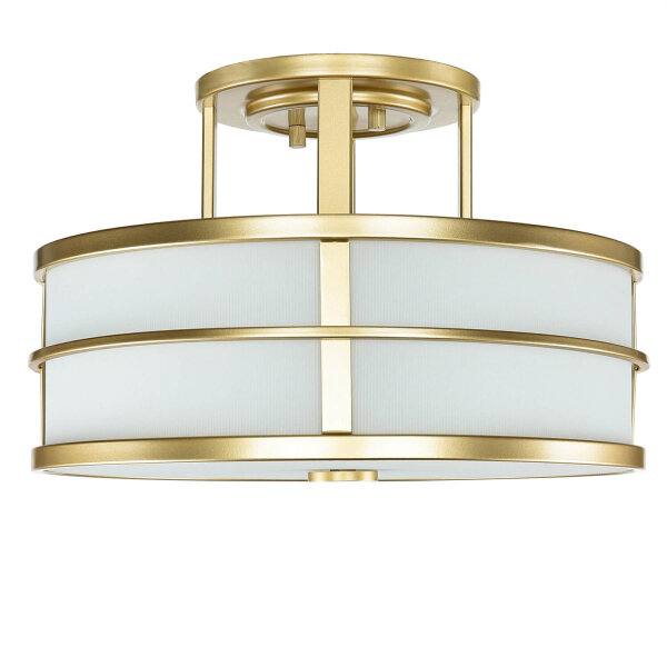 Deckenlampe Messing Creme 3x E27 Ø 34 cm rund SHOJI