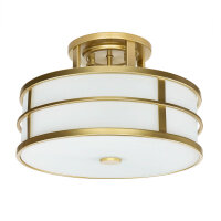 Deckenlampe Messing Creme 3x E27 &Oslash; 34 cm rund SHOJI