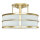 Deckenlampe Messing Creme 3x E27 Ø 34 cm rund SHOJI