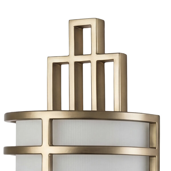 Wandlampe Glas Metall H: 39 cm Creme Messing SHOJI