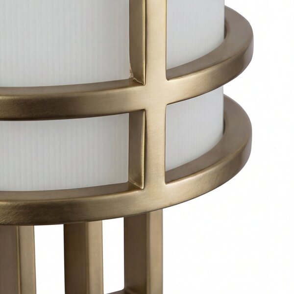 Wandlampe Glas Metall H: 39 cm Creme Messing SHOJI