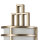 Wandlampe Glas Metall H: 39 cm Creme Messing SHOJI