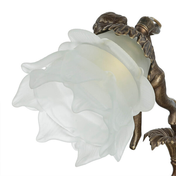 Premium Tischleuchte Putte in Bronze
