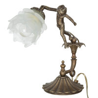 Premium Tischleuchte Putte in Bronze