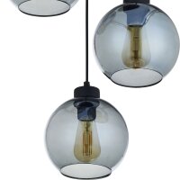 Pendelleuchte Schwarz Graphit E27 Stoff blendarm