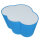 Hängelampe Kinder Metall Stoff E27 Weiß Blau