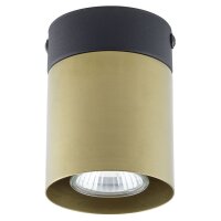 Aufbaustrahler Metall Schwarz Gold Ø8 cm elegant