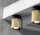 Aufbaustrahler Metall Schwarz Gold Ø8 cm elegant