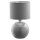 Nachttischlampe Glas Stoff Grau Graphit E27 36 cm