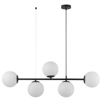 H&auml;ngelampe Modern B: 96 cm Metall Glas in Schwarz...