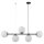Hängelampe Modern B: 96 cm Metall Glas in Schwarz Weiß