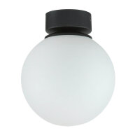 Deckenleuchte E27 Schwarz Weiß Glas Metall Modern