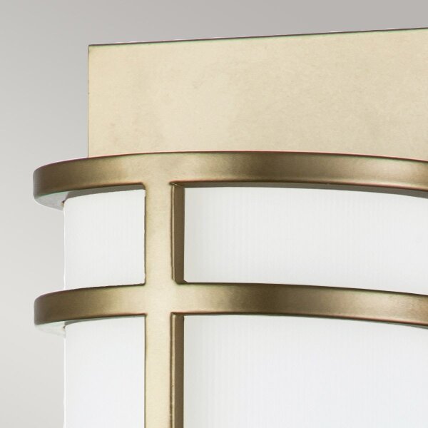 Wandleuchte 2x E27 in Messing Creme Glas Metall SHOJI