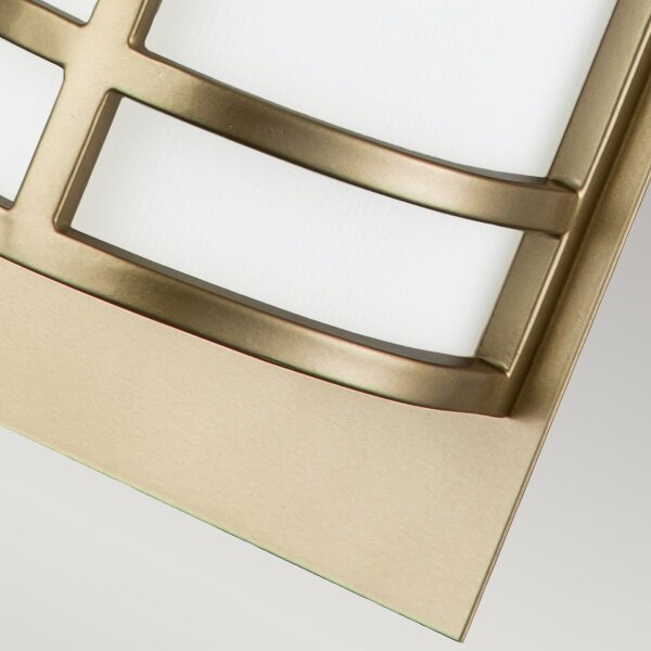 Wandleuchte 2x E27 in Messing Creme Glas Metall SHOJI