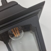 Hängeleuchte außen IP44 Schwarz E27 Glas...
