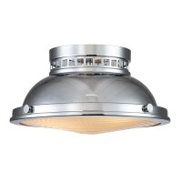 Deckenleuchte Industrial E27 &Oslash; 32 cm rund Chrom...