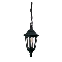 Außenleuchte IP44 E27 Schwarz Glas Aluminium Rustikal
