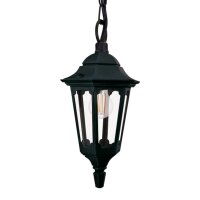 Außenlampe Schwarz IP44 E27 Glas Aluminium Rustikal