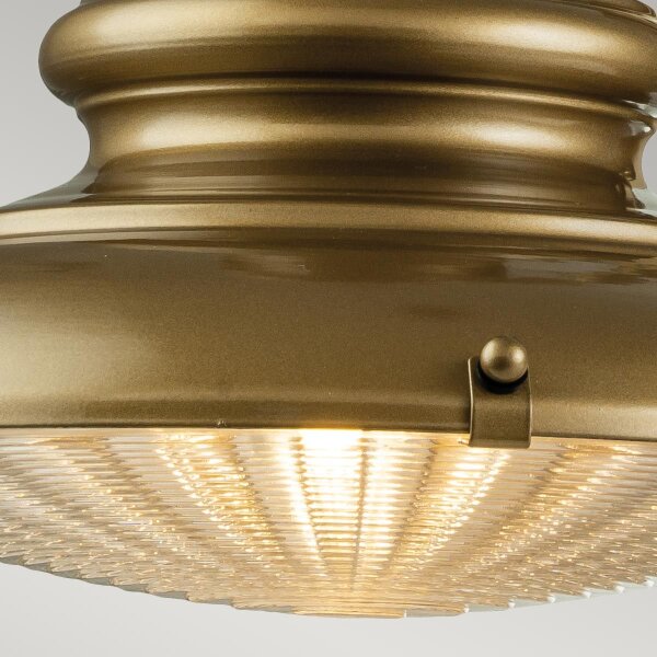 Außenlampe Wand IP44 in Messing antik E27 Glas Aluminium
