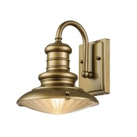 Wandleuchte au&szlig;en IP44 E27 in Messing antik Vintage