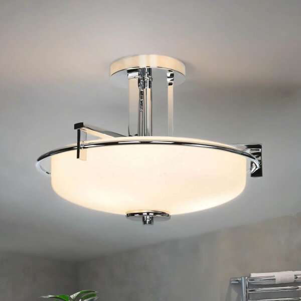 LED Deckenleuchte Bad satiniertes Glas blendarm IP44