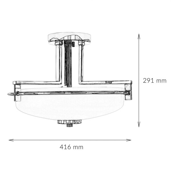 LED Deckenleuchte Bad satiniertes Glas blendarm IP44