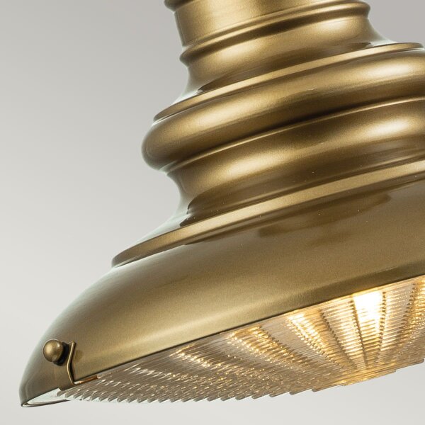 Außenlampe IP44 D: 30,5 cm E27 in Messing antik Vintage
