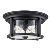 Deckenlampe außen rund Ø 33 cm Schwarz...