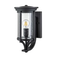 Au&szlig;enlampe Wand IP44 E27 Schwarz Metall Regenglas...