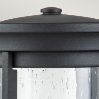 Außenlampe Wand IP44 E27 Schwarz Metall Regenglas...