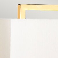 Tischleuchte in Gold Elfenbein E27 68 cm Stoff Metall