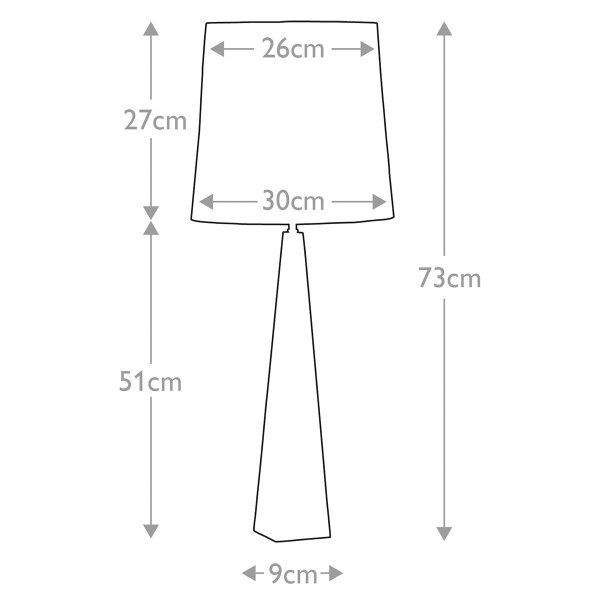 Tischlampe groß 79 cm hoch Schwarz Weiß Stoff Metall E27