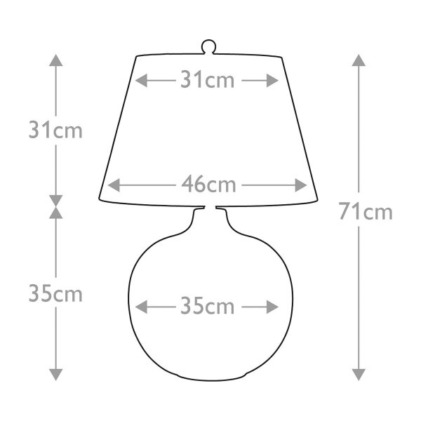 Große Tischlampe in Bronze Elfenbein 71 cm Klassisch E27