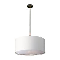 Deckenleuchte E27 D: 45,5 cm höhenverstellbar Stoff...