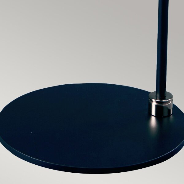 Tischlampe Wohnzimmer Schwarz Weiß Nickel poliert E27 66 cm