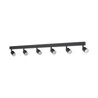 Deckenspot Metall Schwarz verstellbar 127 cm lang
