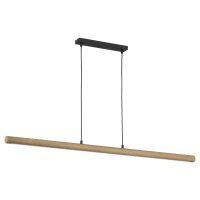 Hängelampe Schwarz Natur 126 cm 3200 K Holz Metall