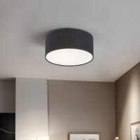 Deckenlampe Stoffschirm &Oslash;31 cm rund E27 in Schwarz