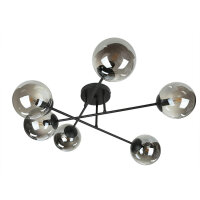 Deckenlampe Schwarz Graphit E14 Glas Metall