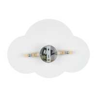 Kinderzimmerleuchte Wand Weiß 2x G9 Metall Wolke...