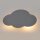 Kinderzimmerlampe Wand 2x G9 Grau Metall blendarm WOLKI