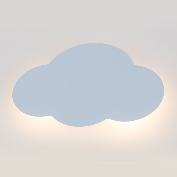 Wandleuchte Kinderzimmer Wolke 2x G9 Hellblau Metall