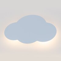 Wandleuchte Kinderzimmer Wolke 2x G9 Hellblau Metall