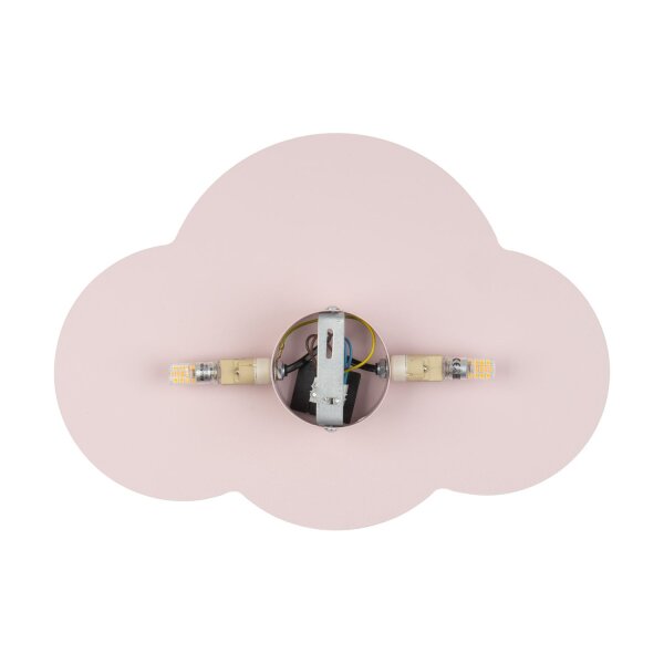 Kinderzimmerleuchte Wand Rosa Wolke 2x G9 Metall WOLKI