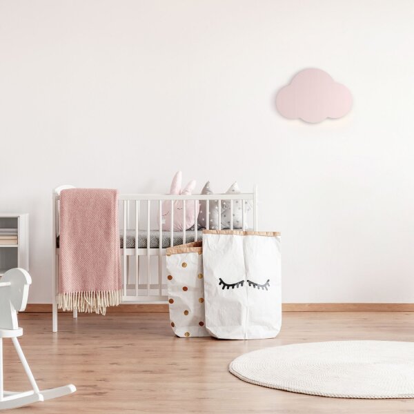 Kinderzimmerleuchte Wand Rosa Wolke 2x G9 Metall WOLKI