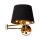 Wandlampe Schlafzimmer Schwenkarm Schalter E27 Gold Schwarz
