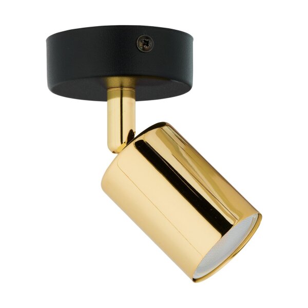 Wandleuchte GU10 klein Schwarz Gold verstellbar Metall